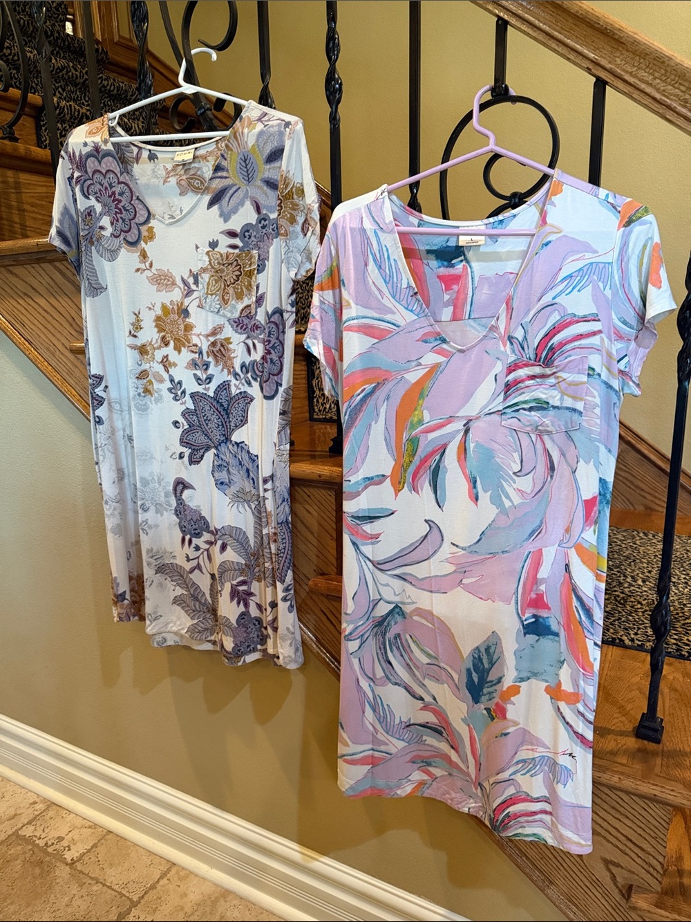 Two Soma Floral Printed night dresses M and L